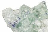 Purple & Green Cubic Fluorite with Quartz - China #205577-2